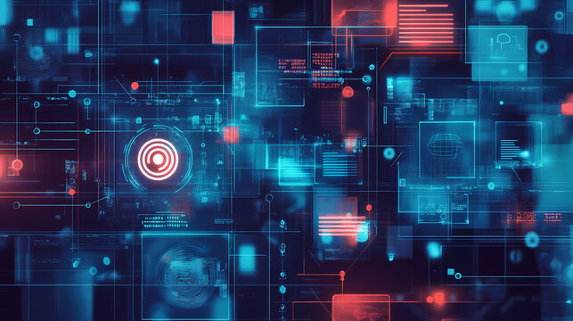 Futuristic workflow automation concept with ai in digital document management. Evolution - City. Illustration