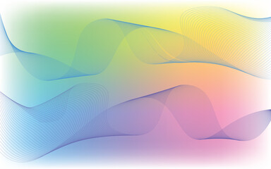 abstract wave lines wide background