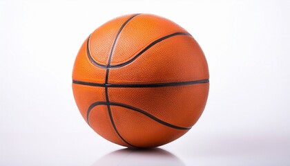 Fototapeta premium Orange Basketball: Vibrant Ball Isolated on White Background