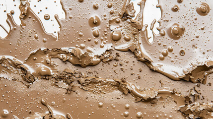 wet mud stains with dirt on white