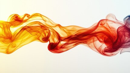 Fototapeta premium Colorful smoke swirls on white, abstract design background