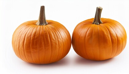 Obraz premium Pumpkin: Autumn Harvest Isolated on White Background