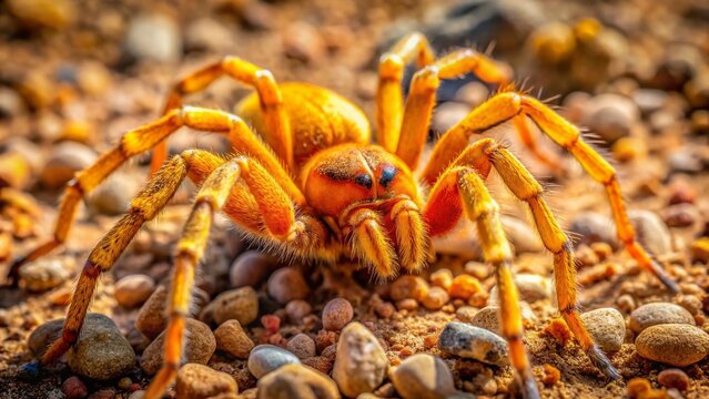 Camel Spider Gluvia dorsalis on Rocky Ground - Stock Photo