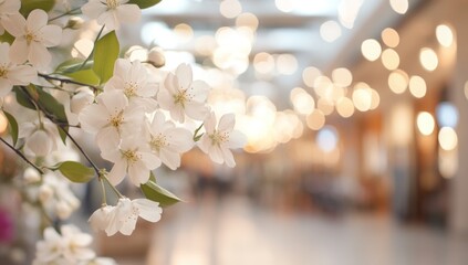 Close-up of Delicate Spring Blossoms in a Bright Indoor Setting