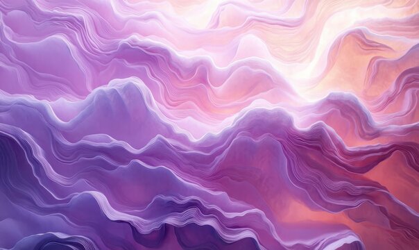 Purple and pink abstract waves creating a dreamy, soft landscape.