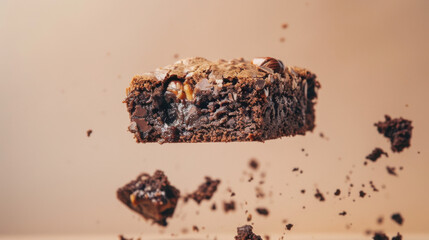 chocolate brownie with nuts
