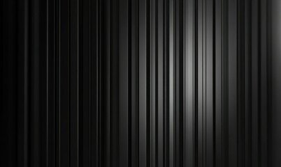 Obraz premium Minimalist black vertical bars arranged in a sleek industrial design, diffused light creating sharp lines and a bold aesthetic