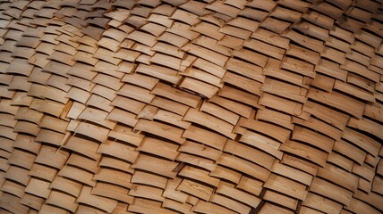 wall of poplar pieces