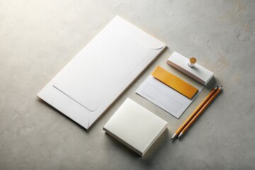 Corporate Stationery Mockup: White Textured Paper Background - Branding Design Template