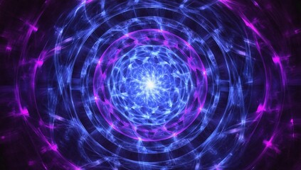 Vibrant light waves creating energy patterns in abstract digital