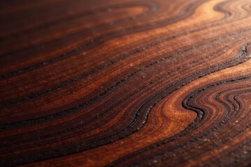 Fototapeta premium Rich, swirling mahogany grain patterns Close-up detail reveals intricate wood texture , photography, swirl, image