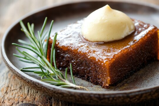 Malva Pudding (South Africa) A warm slice of malva pudding soaked in apricot jam and served with a generous scoop of vanilla custard.
