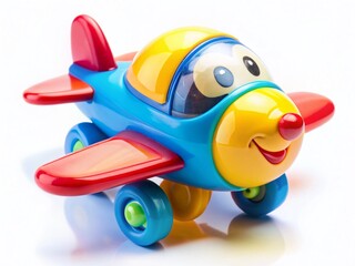 Cute Airplane Toy Cutout - Isolated PNG for Kids Crafts & Designs