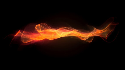 Abstract neon light streaks curved in dynamic motion. Energy - Fire. Illustration