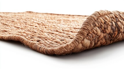 Obraz premium Unique modern farmhouse rug showcasing textured design and natural fibers