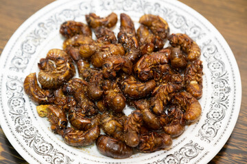 Fototapeta premium Shandong-style Deep-fried Cicada Nymphs