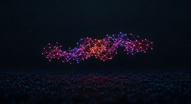 Quantum computer abstract representation qubits and entanglement futuristic technology computing power