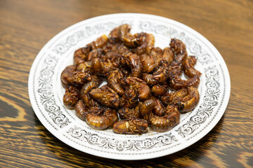 Fototapeta premium Shandong-style Deep-fried Cicada Nymphs