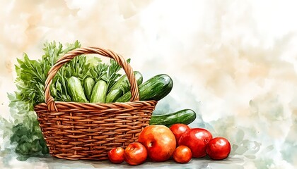 Fresh Vegetables in Basket