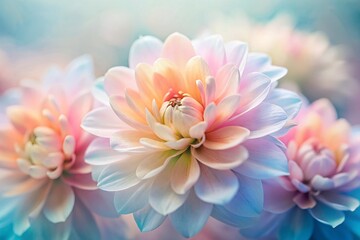 Obraz premium Delicate Pastel Flowers Macro Photography: Soft Bloom Closeup