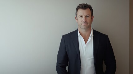 Confident Businessman in a Modern Office Setting
