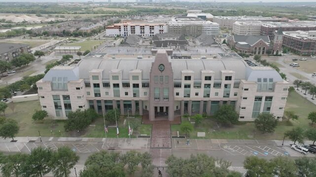 Pulling Back Over Coleman Blvd & Simpson Plaza