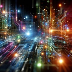 Naklejka premium Advancing AI and IoT Integration: Revolutionizing Smart Technologies for Future Innovation 