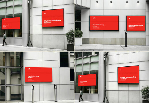 Outdoor Digital Screen Advertising Mockup