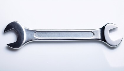 Spanner Wrench: Metallic Tool Isolated on White Background