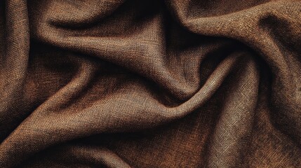 Fototapeta premium Rich brown fabric texture. Luxurious textile background.