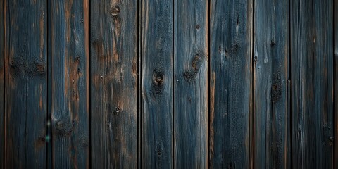 Fototapeta premium Vertical planks of textured dark wood form rustic backdrop
