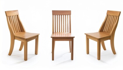 Wooden Chair: Isolated with Clipping Path on White Background