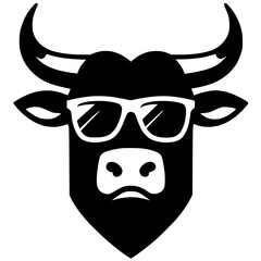 Cool bull portrait