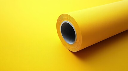Monochromatic yellow wallpaper roll showcasing vibrant design and texture for decoration