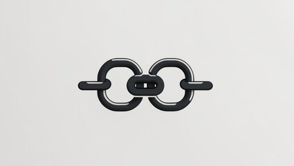 Interlocking Chain Links: A Symbol of Strength and Connection in Black and White Design