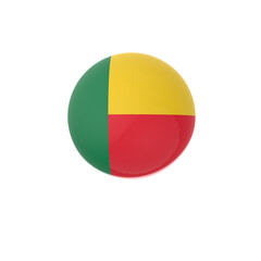 Fototapeta premium Benin flag button