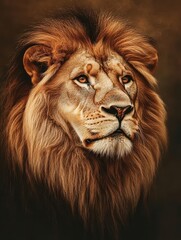 Naklejka premium Majestic Lion of Judah A Regal and Symbolic Representation of Strength, Courage and Divine Authority in a Biblical Masterpiece