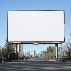 Fototapeta premium Blank billboard on city street, ready for your ad!