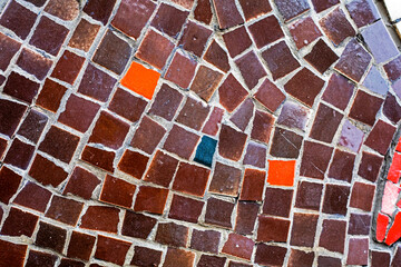 abstract brown textured background with mosaic, color of the year