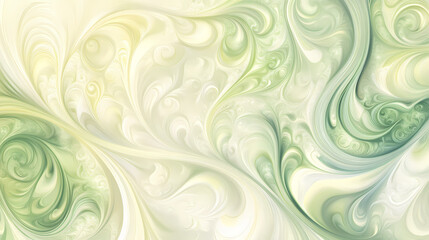 Fototapeta premium Gentle abstract swirls, a harmonious blend of soft hues creating flowing patterns, ideal for modern decor or digital backgrounds. Harmony - Meadow. Illustration