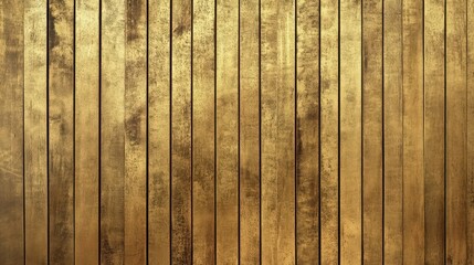 Obraz premium Gold painted vertical wooden planks background
