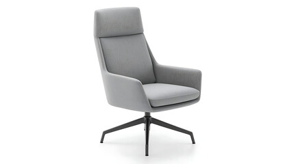 Obraz premium A grey chair with a black base and a black top