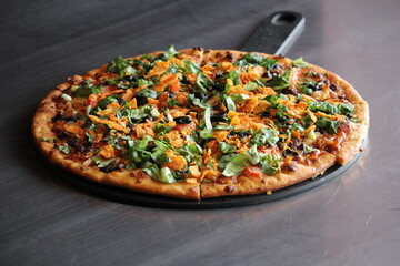 Taco Pizza on Table