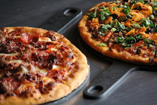 Fresh Pizzas with Toppings