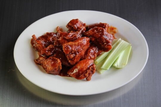 Chicken Wings Served with Celery