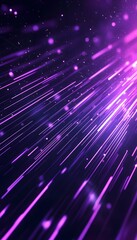 Obraz premium Diagonal purple lines and particles create abstract modern effects