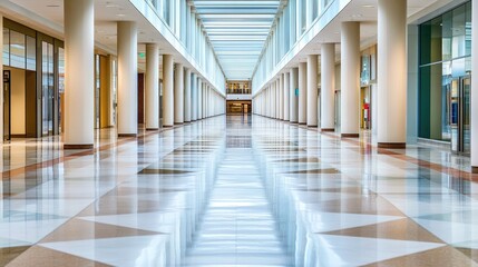 Fototapeta premium A finished floor with professionally installed tiles, demonstrating a long-lasting and durable solution.