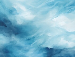 Obraz premium Abstract flowing blue and white background design with dreamy, cloud-like patterns; can be used as wallpaper