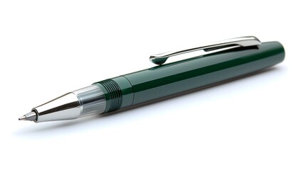 Green pen on white background