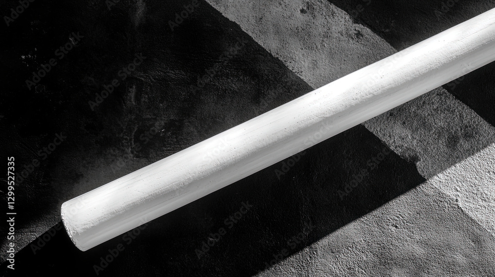 Poster strong and serene the white cane and its bold shadow create a minimalist masterpiece